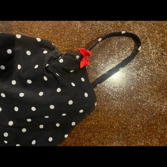 Victorias Secret polka dot and red bow corset vintage top - Picture 2 of 4